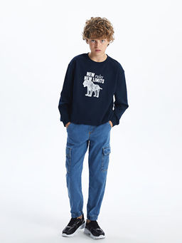 Bisiklet Yaka Erkek ?ocuk Sweatshirt - Waikiki фото 5