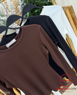 Лонгслив женский однотонный