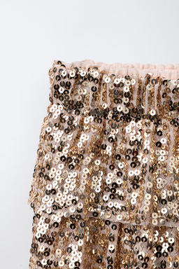 RUFFLED SEQUIN SKIRT - Zara фото 3