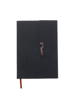 Ежедневник недатированный формат А5, с клапаном, 96 листов, линия, пвх, серый