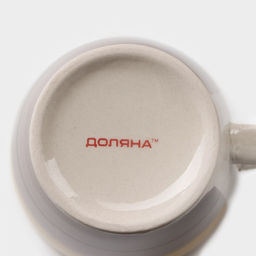 Кружка керамическая Доляна Подсолнух, 360 мл, цвет зелёный фото 4