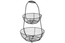 Корзина для фруктов 28*26,5*43 см Черная двухъярусная - Elan gallery фото 4