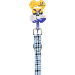 Цена за 5 шт. Ошейник для собак 2,5*57см "Шотландская клетка" цвет голубой Ultramarine