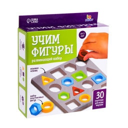 Развивающий набор Учим фигуры, основа пластик, яркие фигуры - Iq-zabiaka фото 7