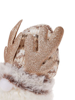 Фигура текстиль «Гном лосяш» 33 см, 1 LED, от батареек AG13×3, свечение тёплое белое