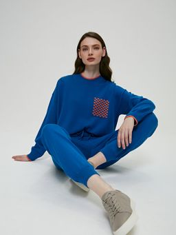 Брюки 211.110121/синий - Seven senses фото 7