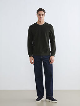 Bisiklet Yaka Erkek Sweatshirt