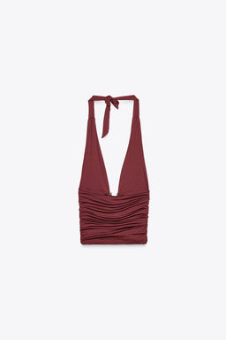 DRAPED HALTER TOP - Zara фото 30