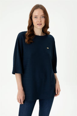 Женский темно-синий свитшот