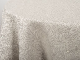 Скатерть круглая 21С256-ШР D204 "Лунный цветок" цв. 6 рис. 298 серый