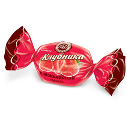 Клубника в шок глазури вес 1000 г*5 шт (Микаелло)