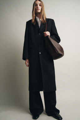 DOUBLE COMPARTMENT LEATHER BUCKET BAG - Zara фото 4