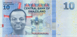 Банкнота 10 эмалангени 2010 года Свазиленд