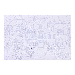 Картина по номерам 20*30 "Снежный двор" на подрамнике