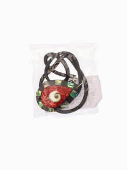 Кулон «Капля», ракушка, чёрно-красный