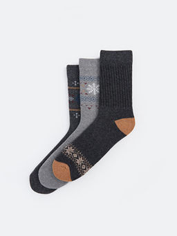 Desenli Erkek Soket ?orap 3l?