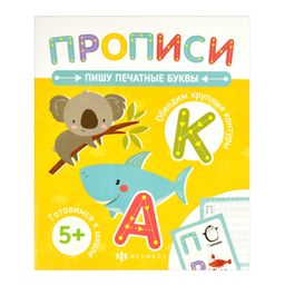 Прописи с картинками для детей. Серия Печатные прописи. арт. 58472001/ 10 ПИШУ ПЕЧАТНЫЕ БУКВЫ