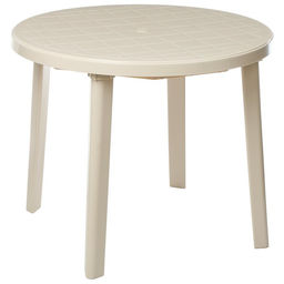 Стол круглый, 90×90×75 см, бежевый