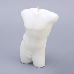 Свеча декоративная «Силуэт мужчины», 12×7.5 см, белая
