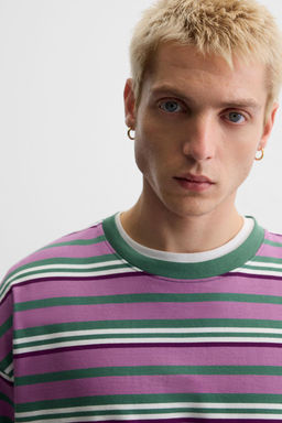 STRIPED JACQUARD T-SHIRT - Zara фото 5