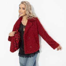 Полупальто из мягкого экомеха, Слишком заметна (красный закат) - Charutti фото 4