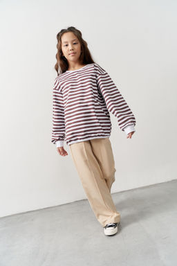 Свитшот облегченный Полоска Шоколад 7+ - Bungly фото 7