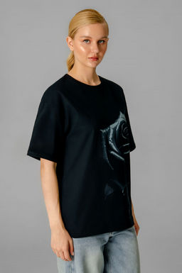 Арт. 31172 Футболка женская  44-52 Цвет:черный