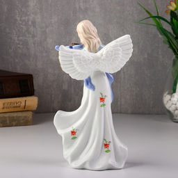 Сувенир керамика "Ангел-девушка со скрипкой" 20,5х10х6,3 см