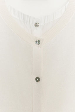 CHAQUETA COMBINADA PUNTO / Crudo - Zara фото 6