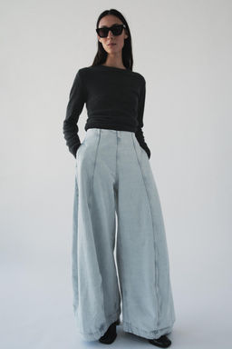 JEANS ZW COLLECTION HIGH-WAIST BALLOON - Zara фото 9