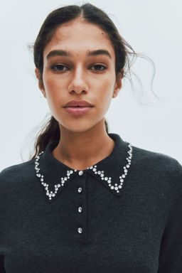 Top tipo polo con detalles decorativos - H&m фото 2