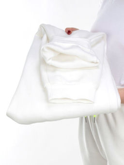 M051 WHITE Брюки спортивные женские на флисе (100% хлопок) 7986 - Fashion фото 8