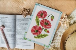 Кристальная (алмазная) мозаика ФРЕЯ ALVS-008 мини-картина Маки 14 х 19.5 см