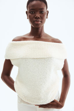 Top off-the-shoulder de punto - H&m фото 3