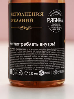 Цена за 2 шт. Гель для душа в флаконе шампанское "НГ Абрау", 250 мл