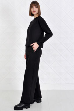 Арт. 2352 Костюм с брюками женский 42-50 (5 шт) Цвет:верх-черный,низ-черный - Калинка фото 3