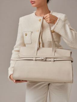 Кожаная сумка Rumi DBR 31152 светлый крем