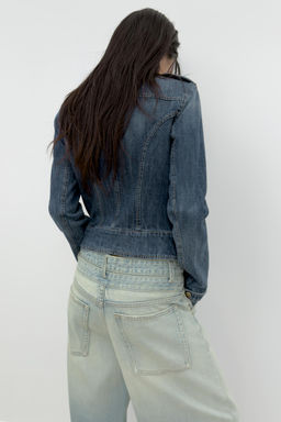 CHAQUETA DENIM TRF TRABILLAS BOTONES / Marino - Zara фото 4
