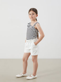 Beli Lastikli Basic K?z ?ocuk ?ort