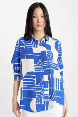 Regular Fit Desenli Uzun Kollu Gomlek