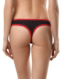 CONTE Трусы стринг LAZY DAYS LST 1004 (в коробке) black-red - Conte elegant фото 2
