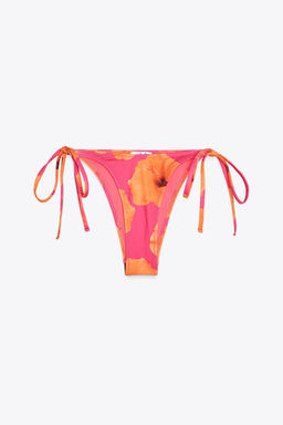 PRINTED TIE BIKINI BOTTOMS - Zara фото 8