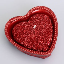 Свеча декоративная «Сердце», 9×4.5 см, рубин