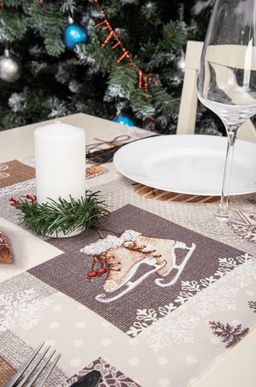 Дорожка на стол из рогожки 145x45 Happy Fox Home  фото 46