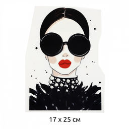 Термотрансфер арт.TBY.1297 Девушка 17х25см, уп.10шт