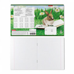 Цена за 10 шт. Тетрадь школьная ученическая ErichKrause Кролики, 12 листов, клетка (в плёнке по 10 шт.)_MIX-PACK  фото 8