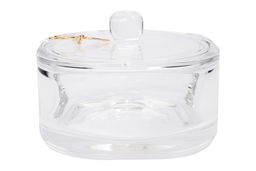 Конфетница, 12х8,5 см, с крышкой, стекло/металл, Glory - Anna lafarg фото 2