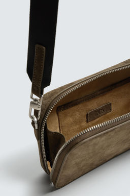 LEATHER CROSSBODY BAG - Zara фото 6