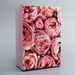 Цена за 5 шт. Коробка складная, крышка-дно, "Желая счастья", 24 х 17 х 8 см без окна