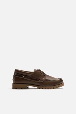 LEATHER DECK SHOES - Zara фото 4